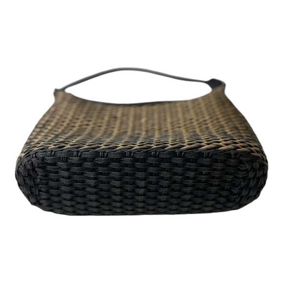 Brighton Edna Woven Raffia Straw & Leather Trim Shoulder Bag - Picture 4 of 6